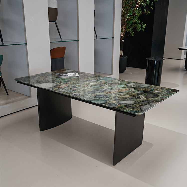 ダイニングテーブル 天然大理石 幅200cm 金属脚 ラグジュアリー jrjj-6389