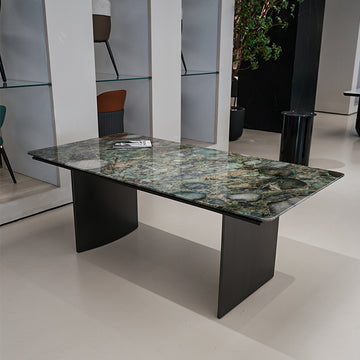 ダイニングテーブル 天然大理石 幅200cm 金属脚 ラグジュアリー jrjj-6389