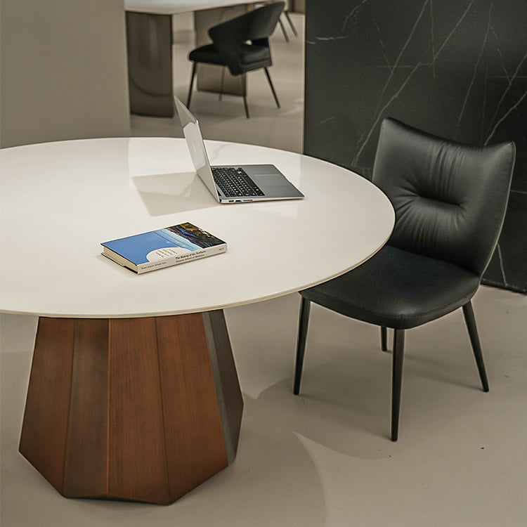 天然大理石輸入家具 ラウンドテーブル 丸テーブル＆スチール(真鍮)脚