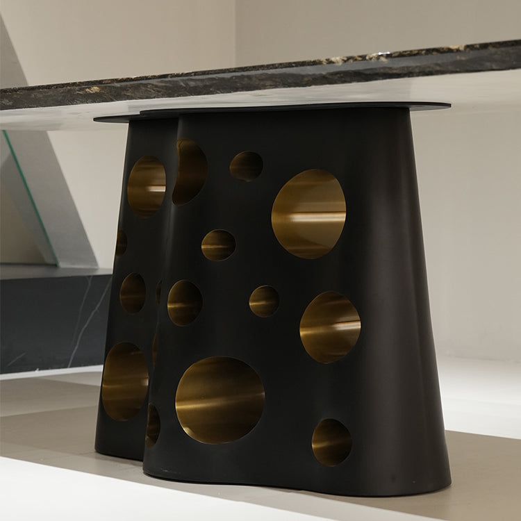 希少石天然大理石テーブル幻の宝石のような天板 高級輸入ホテルライク