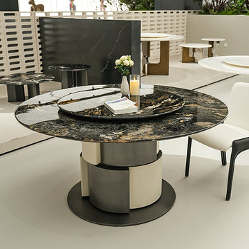 輸入高級天然大理石家具　丸テーブル　ダイニングテーブルjrjj-6626