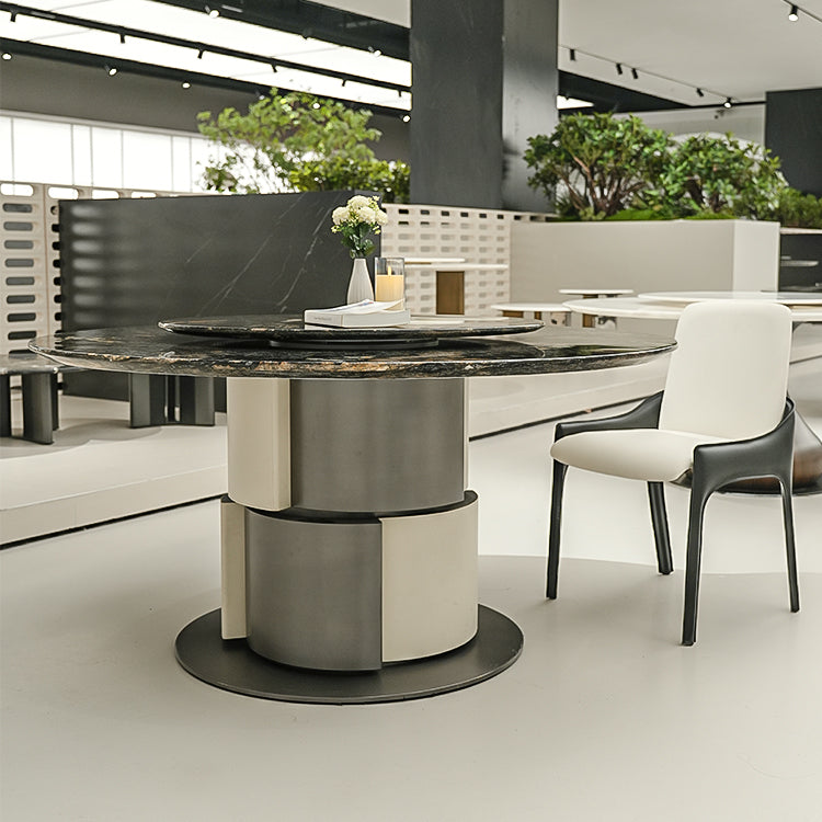 輸入高級天然大理石家具　丸テーブル　ダイニングテーブルjrjj-6626