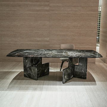 天然大理石ダイニングテーブル　幅250cm高級輸入家具　ホテルライクスタイルjrjj-6737
