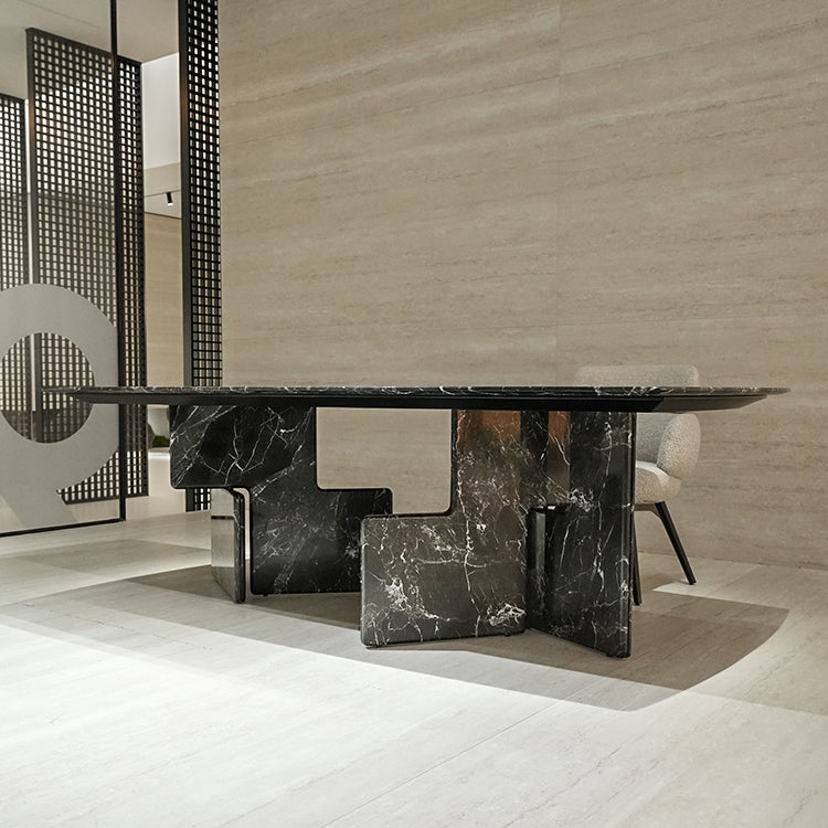 天然大理石ダイニングテーブル 幅250cm高級輸入家具 ホテルライク