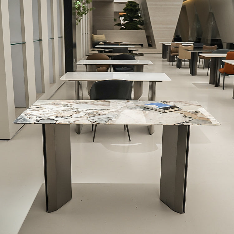 高級輸入大理石 天然大理石テーブル ダイニングテーブル　オフィス リビング ダイニング　jrjj-6738