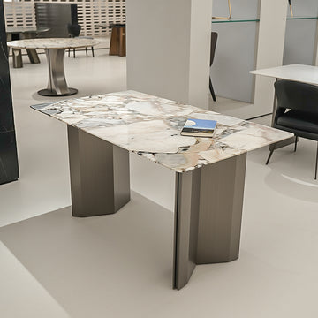 高級輸入大理石 天然大理石テーブル ダイニングテーブル　オフィス リビング ダイニング　jrjj-6738