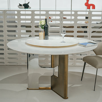 高級輸入天然大理石テーブル　大理石ダイニングテーブル　丸テーブルjrjj-6768