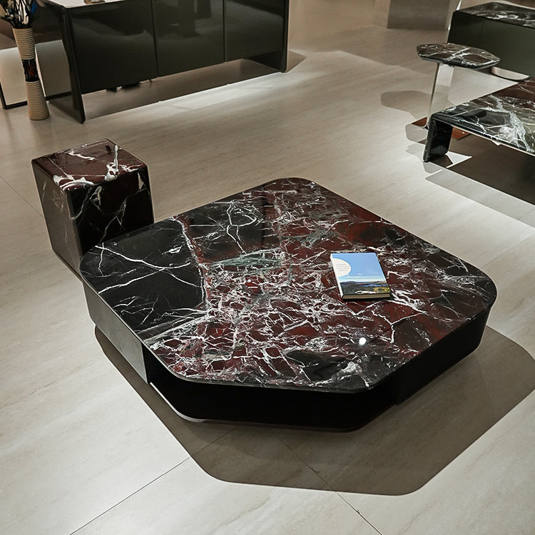 リビングローテーブル　天然大理石コーヒーセンターテーブルjrjj-8555
