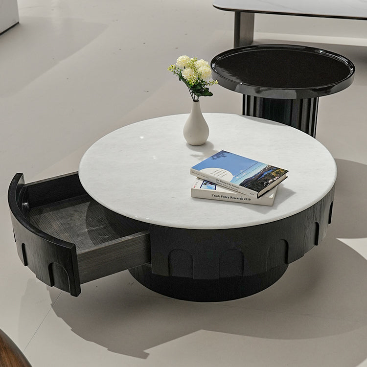 コーヒーテーブル アクセントテーブル 天然大理石天板 高級モダン家具