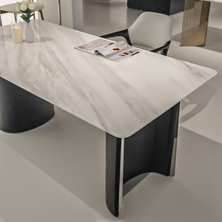 天然大理石ダイニングテーブル 北欧デザインの長方形テーブル jrjj-A05