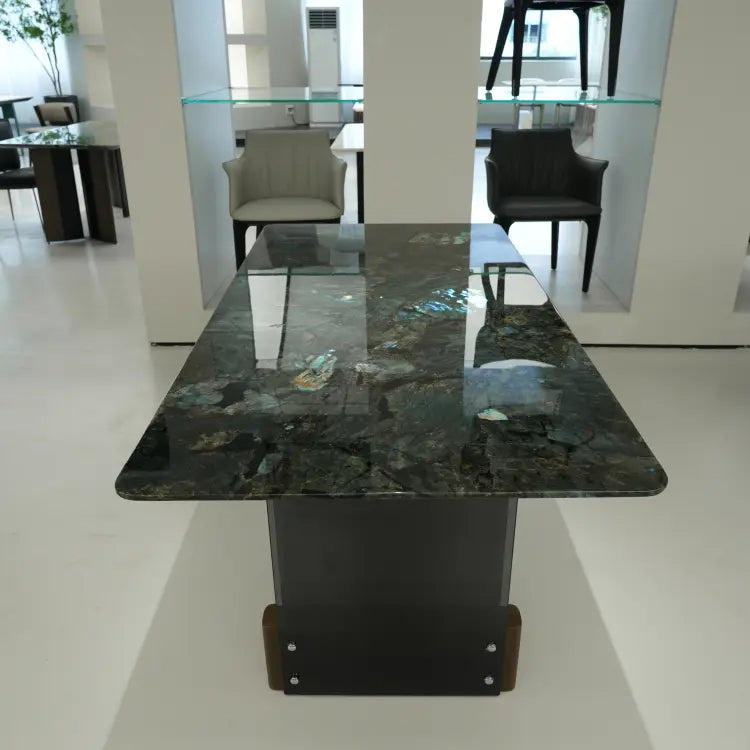 高級天然大理石テーブル　プラチナダイヤマーブルテーブル大理石家具　jrjj-A06