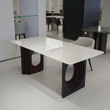 天然大理石 ダイニングテーブル 幅180cm 高層マンションモダンインテリアjrjj-A53