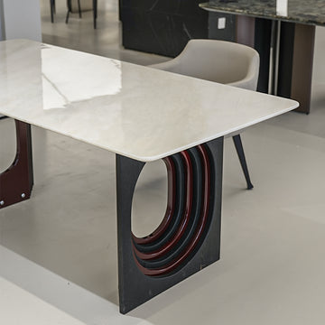 天然大理石 ダイニングテーブル 幅180cm 高層マンションモダンインテリアjrjj-A53
