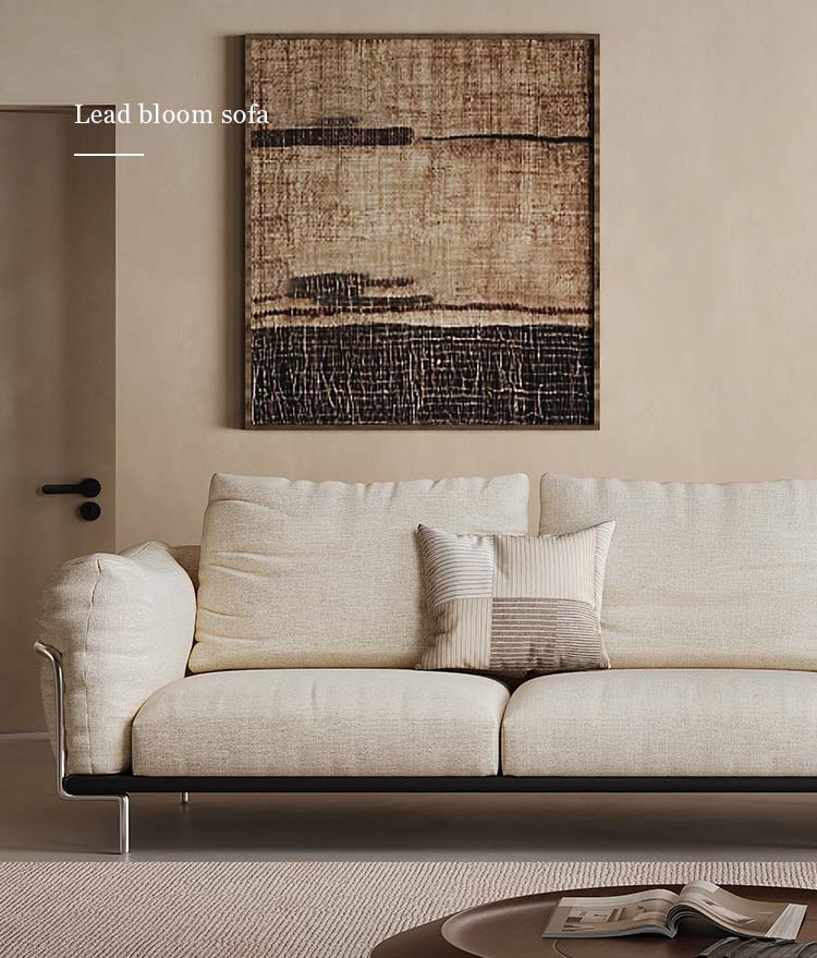 高級ソファ おしゃれなファブリックソファー フェザークッション高反発