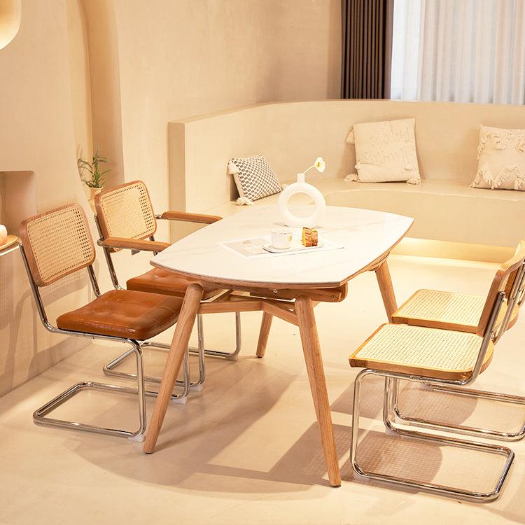 チェア　ラタン素材×合成レザークション　sx-479-xj　ダイニングチェア - BestKagu