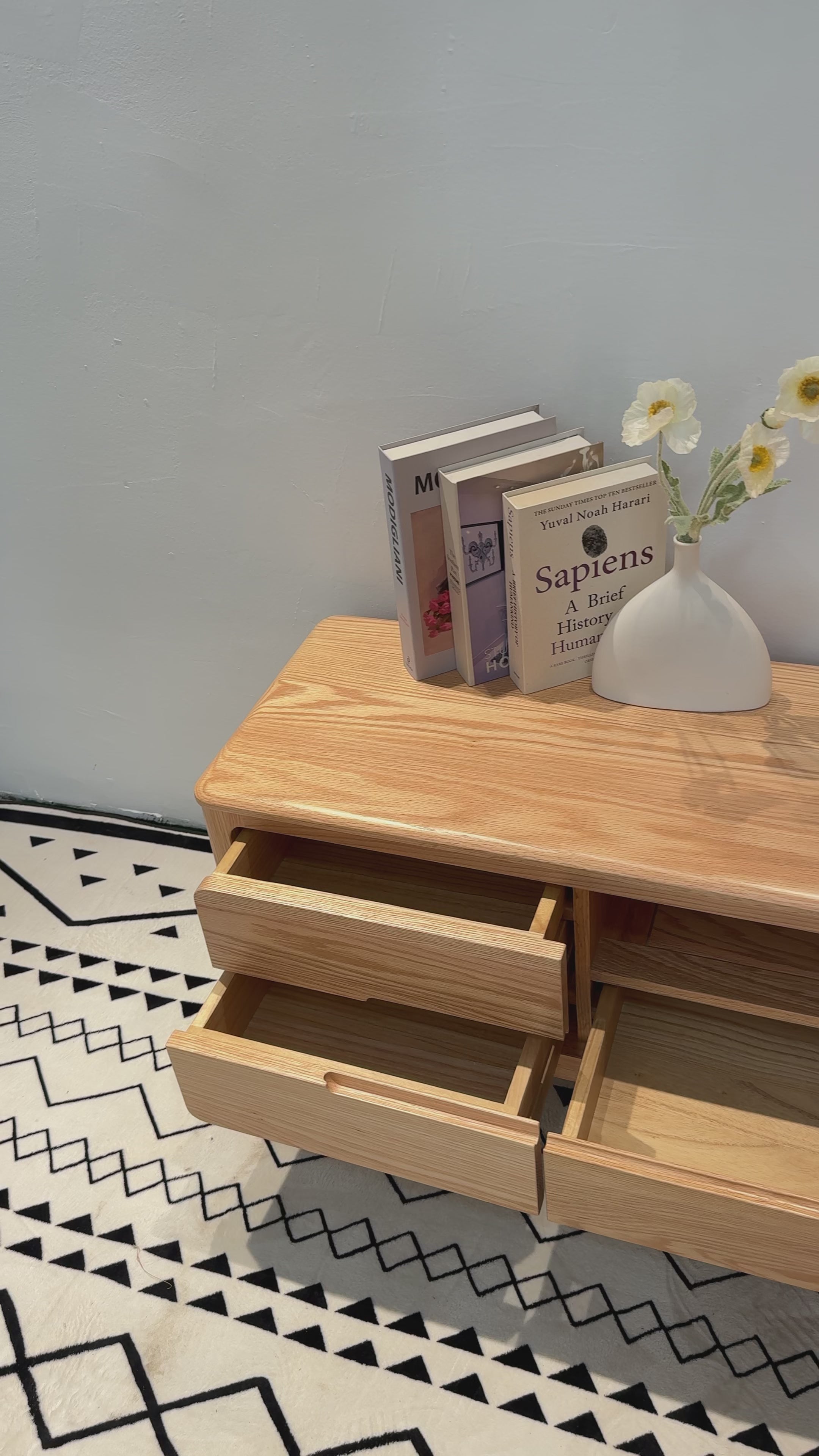 天然木テレビボード（ローボード）脚付き 無垢材 組立簡単 y-a5084