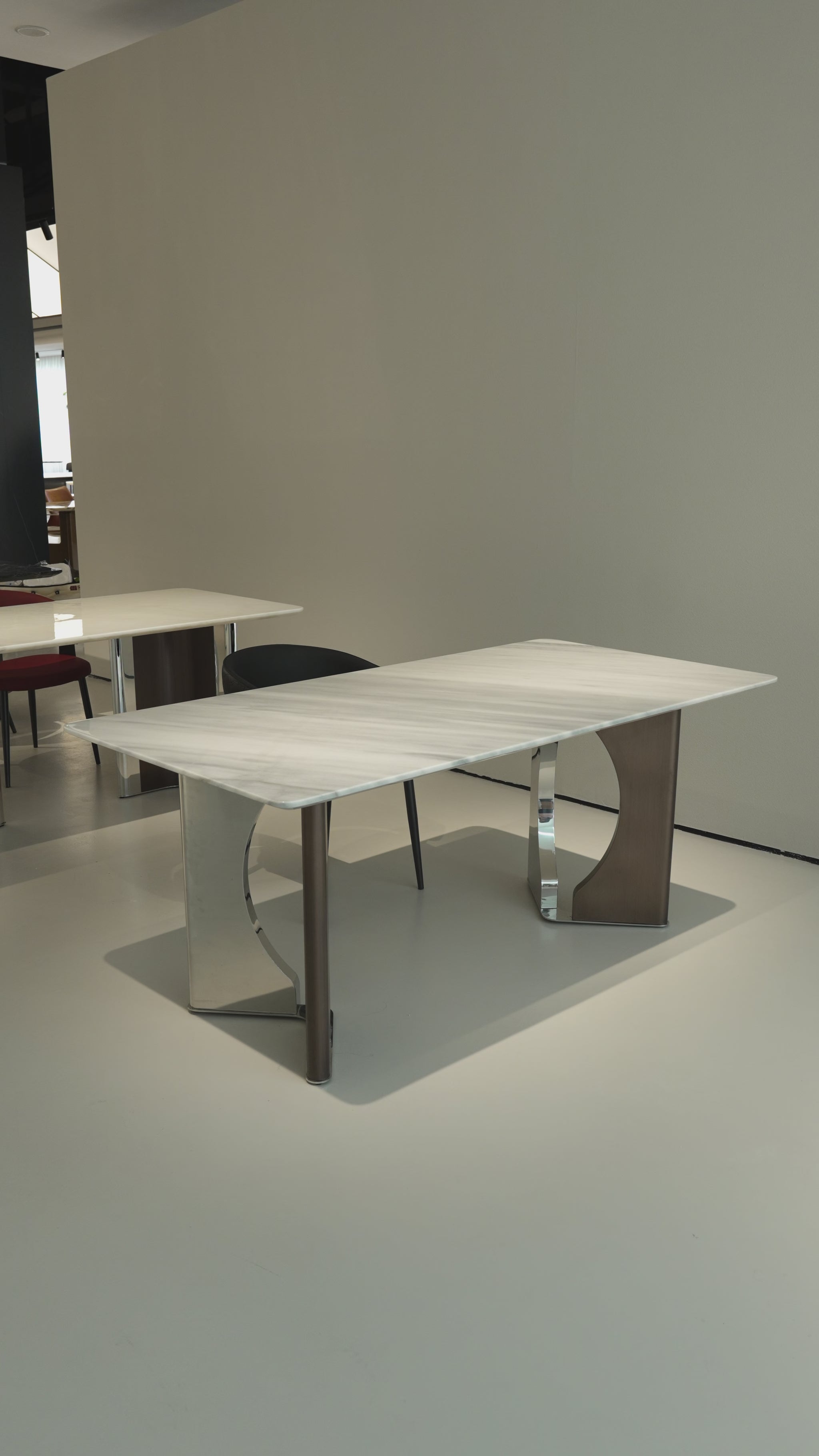 天然大理石 ダイニングテーブル ステンレス脚フレーム jrjj-6771