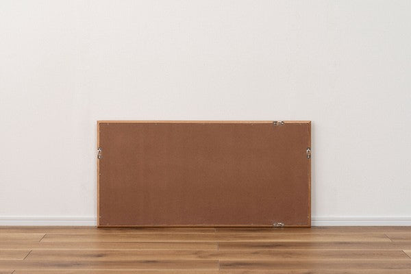 【在庫品】 全身鏡 木製 幅40・43・58cm 壁掛け ナチュラル ミラー sup-10053134