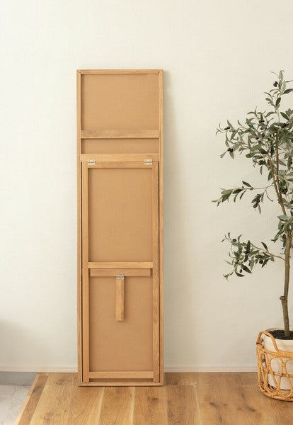 【在庫品】 全身鏡 木製 幅40・43・58cm 壁掛け ナチュラル ミラー sup-10053134