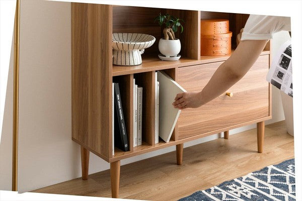 【在庫品】 本棚 幅100cm 引き出し付き カラー3タイプ sup-12965692