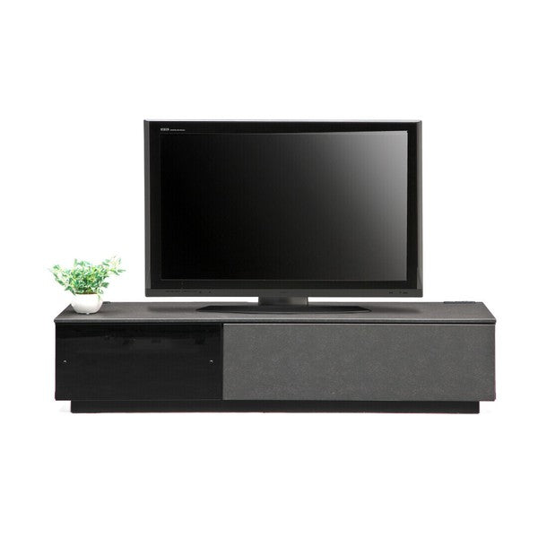 【在庫品】テレビボード シンプルモダンなブラックのセラミック調ローボード　ブラック色sup-13425939