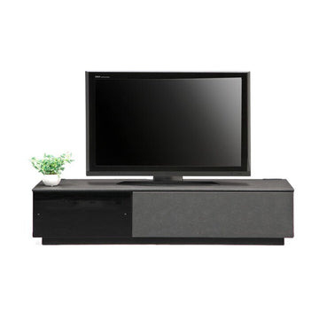【在庫品】テレビボード シンプルモダンなブラックのセラミック調ローボード　ブラック色sup-13425939
