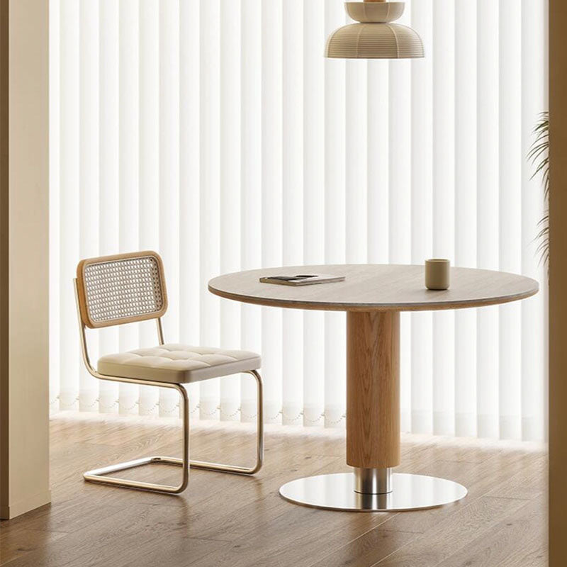 丸テーブル リビングテーブル セラック天板+ステンレス脚 hjj-3671