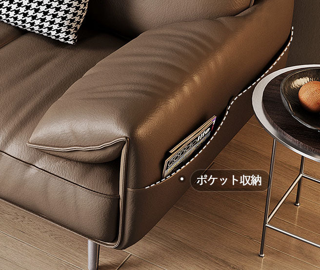 ソファー 本牛革使用高級ソファ モダンなデザイン、高密度ウレタン