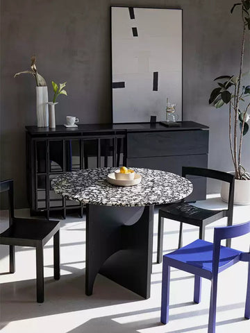 丸テーブル　カフェリビング　月ラウンドテーブル　おしゃれなお店 fzy-3325